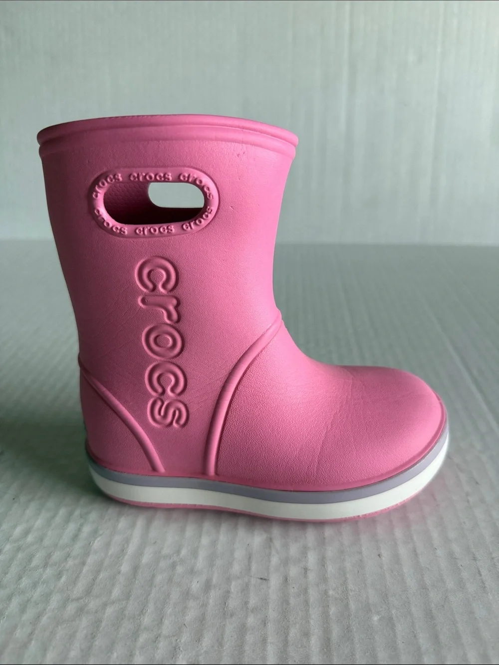 Crocs Pink Crocband Rainboots